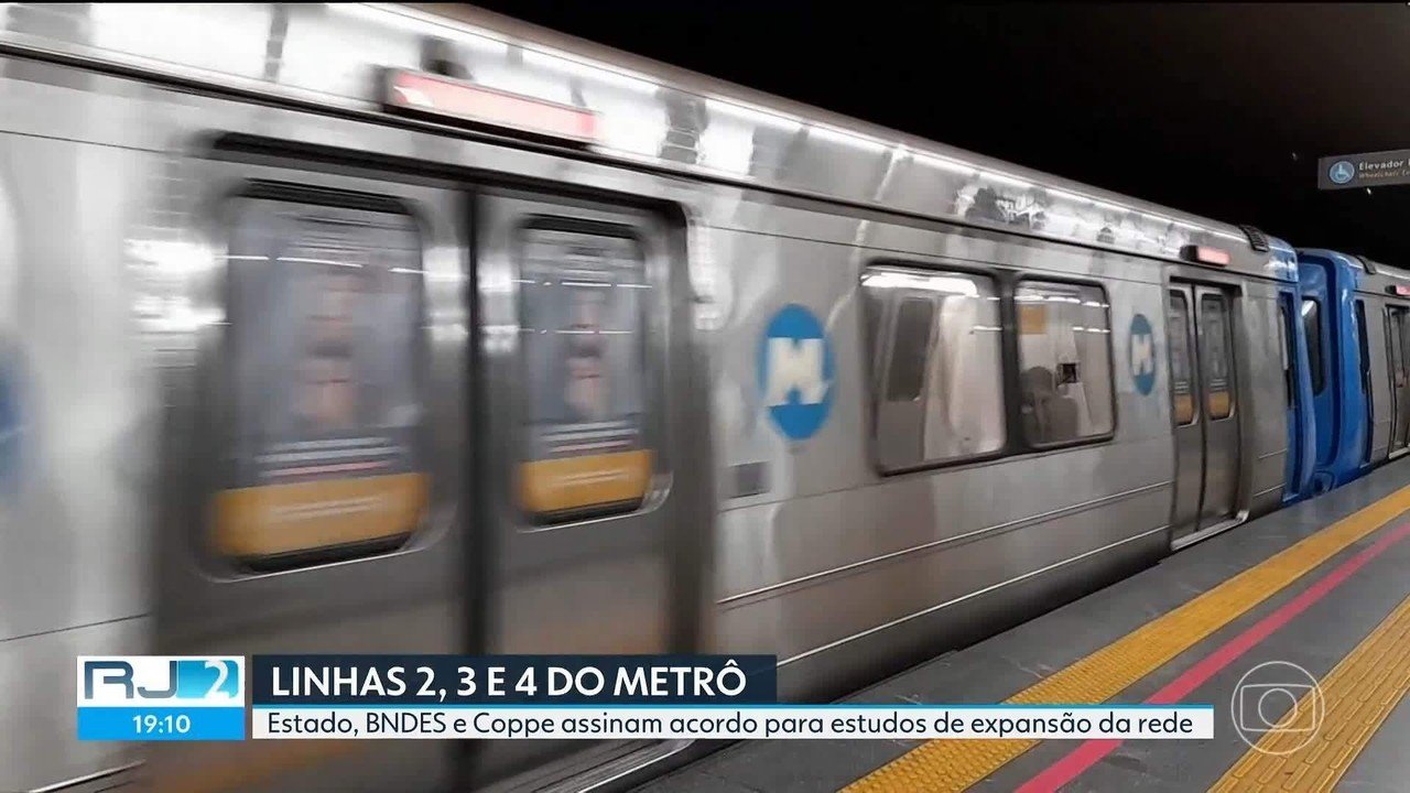 Metrô: RJ, BNDES e Coppe assinam acordo para estudar extensão das linhas 2 e 4 e criação da Linha 3
