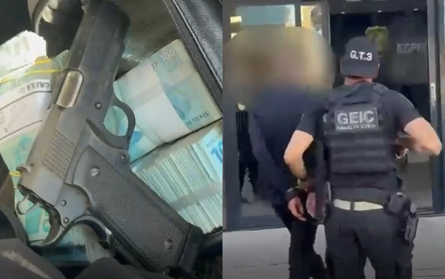 Homem é preso transportando meio milhão dentro de bolsa, em Goiás; vídeo