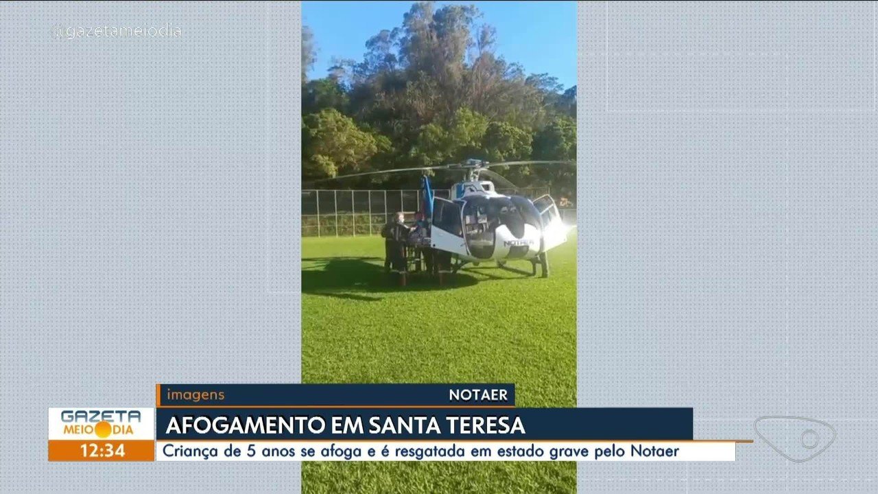 Menina autista de 5 anos é resgatada em estado grave após se afogar em Santa Teresa