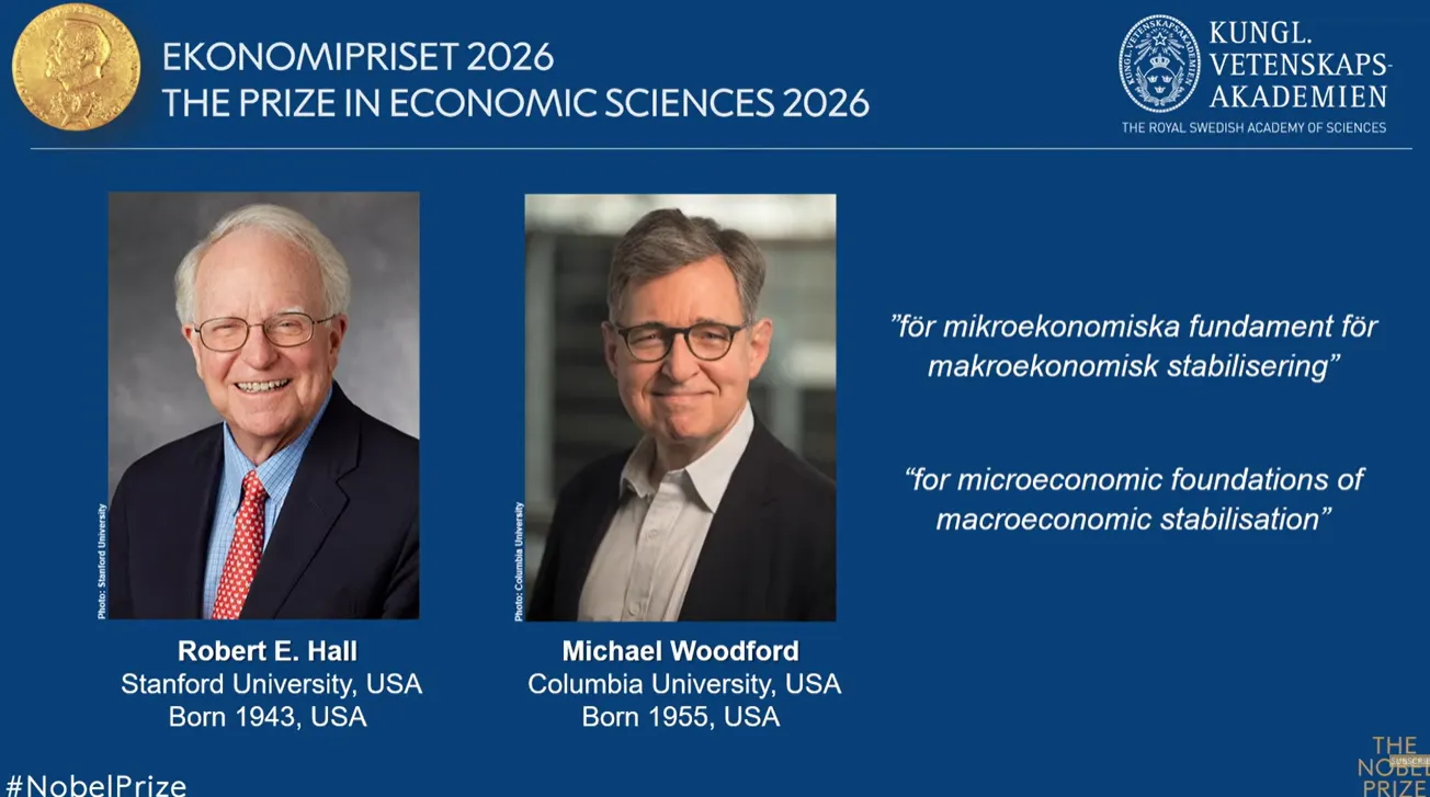 Nobel de Economia 2026 vai para Robert E. Hall e Michael Woodford