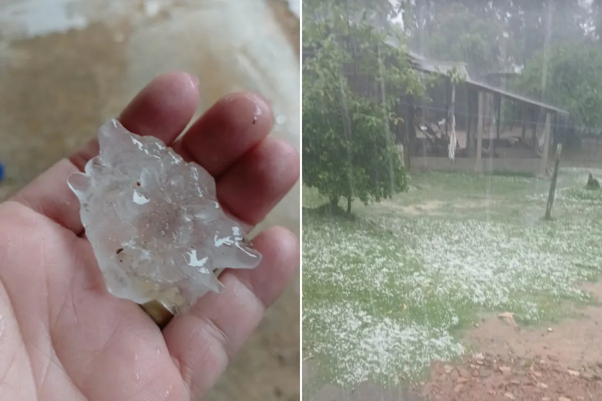 Temporal com granizo atinge distrito de Bom Jesus do Itabapoana
