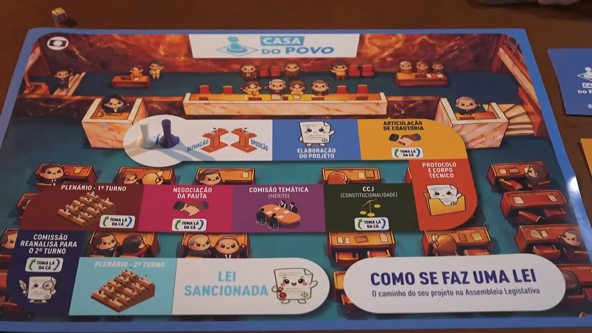 ‘Casa do Povo’: jogo de tabuleiro mostra o caminho até uma ideia virar lei; veja como baixar
