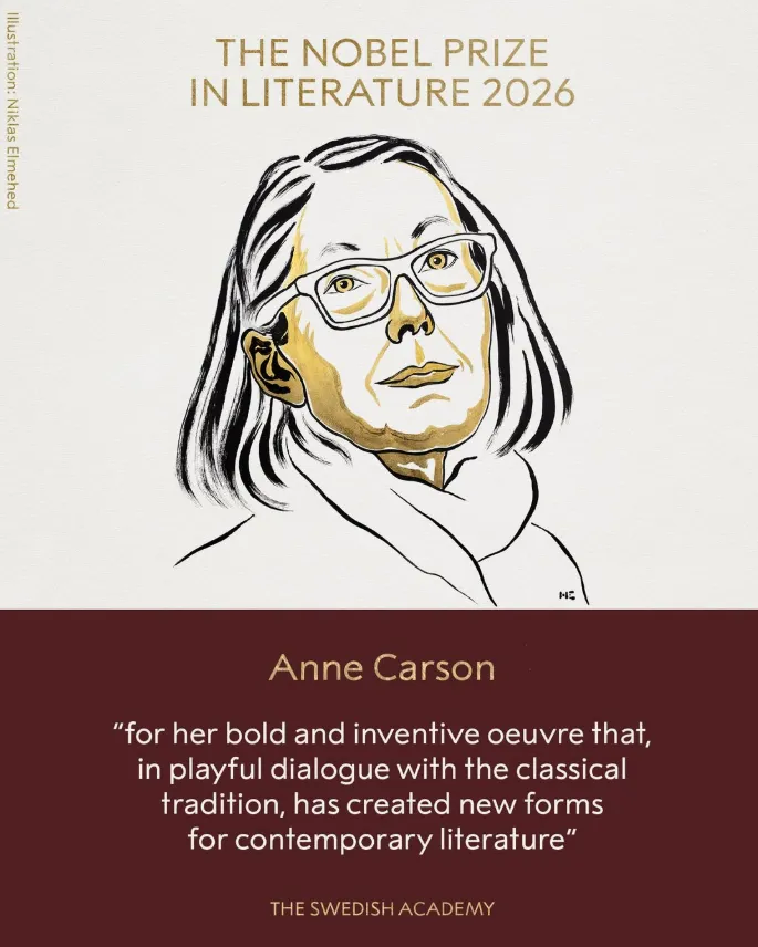 Anne Carson ganha Prêmio Nobel de Literatura 2026